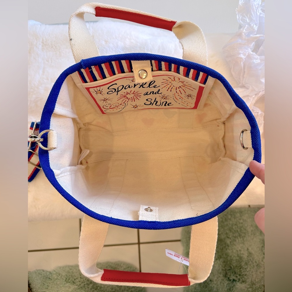 Brighton! Mini Tote Bag/Red White & You/Crossbody & Top Handle - Picture 5 of 16